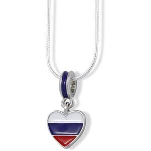 Russia Flag Russian Charm Necklace Pendant Jewelry